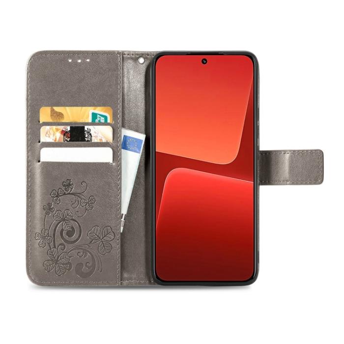 Bild 3, Xiaomi 13 5G Fodral Med Blommigt Tryck Grå