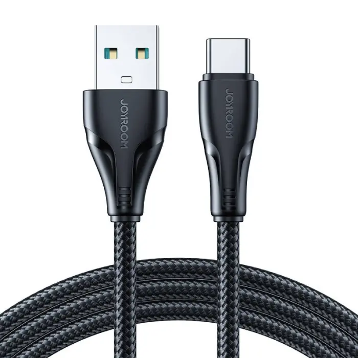 Bild 1, Joyroom 3m 3A USB-C Nylon Laddningskabel Svart