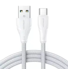 Joyroom 1.2m 3A USB-C Nylon Laddningskabel Vit
