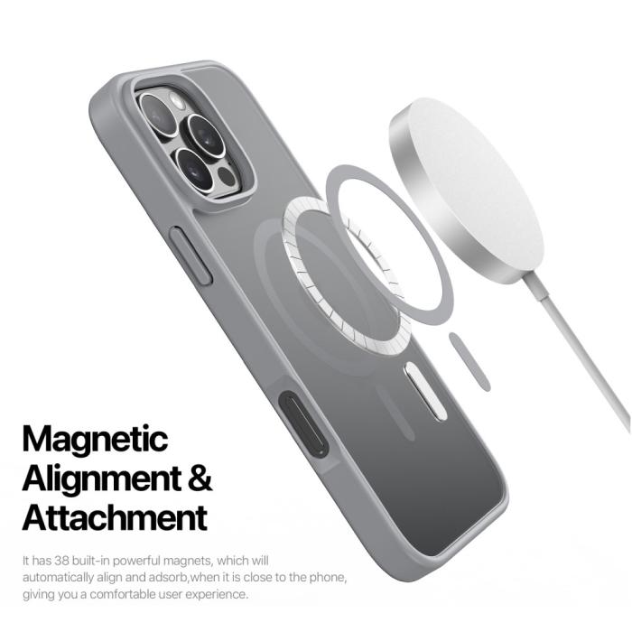 Bild 5, DUX DUCIS iPhone 16 Pro Skal MagSafe Yind Series Matt Grå