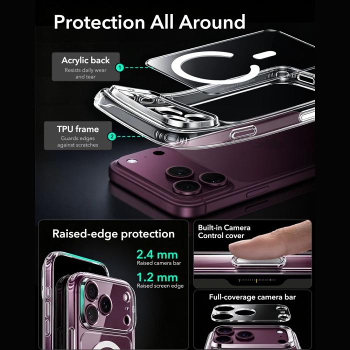 Bild 6, ESR iPhone 18 Pro / 17 Pro Skal & Skärmskydd MagSafe