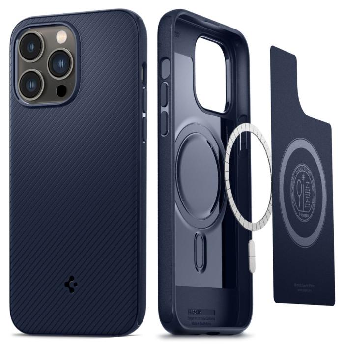 Bild 1, Spigen iPhone 14 Pro Max Skal MagSafe Mag Armor Navy Blue