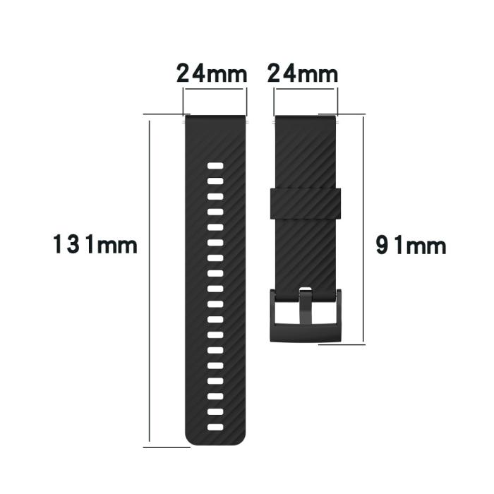 Bild 6, Silikon Armband För Suunto (24mm) Mörk Grön