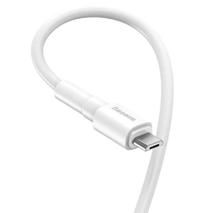 Bild 3, Baseus 1m 2.4A Micro USB Laddningskabel - Vit