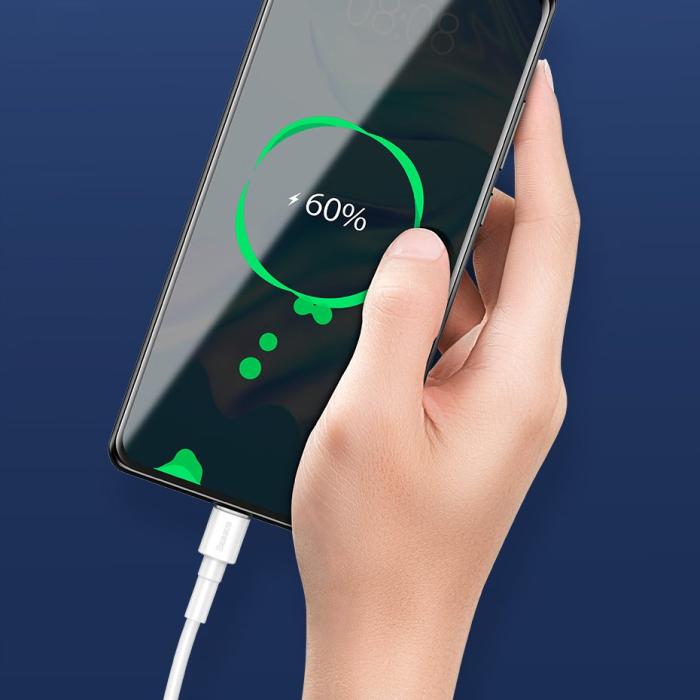 Bild 5, Baseus 1m 2.4A Micro USB Laddningskabel - Vit