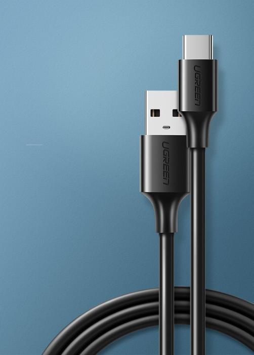Bild 2, Ugreen 2A 2m USB-C Kabel - Svart