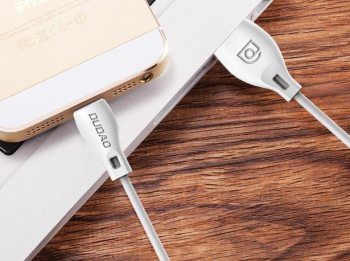 Bild 2, Dudao 1m 2.4A Micro USB Laddningskabel - Vit