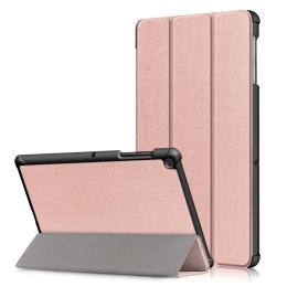 Samsung Galaxy Tab S5e - Tri-Fold Läder Fodral - Roséguld