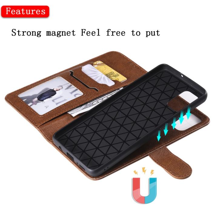 Bild 5, Samsung Galaxy A51 - 2in1 Magnet Skal / Plånboksfodral - Brun