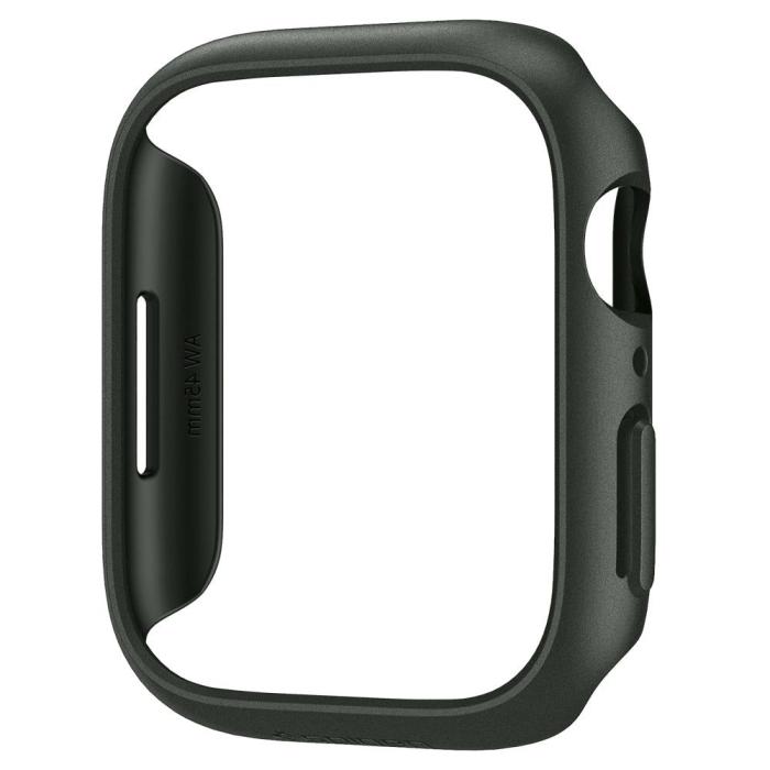 Bild 3, Spigen Apple Watch 7/8 45 mm Skal Thin Fit Militär Grön