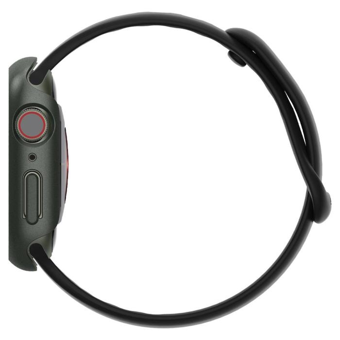 Bild 4, Spigen Apple Watch 7/8 45 mm Skal Thin Fit Militär Grön