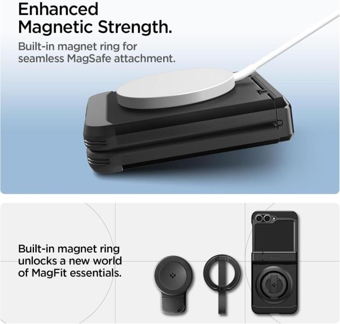 Bild 3, Spigen Galaxy Z Flip 7 FE / 6 Skal MagSafe Tough Armor Pro Svart