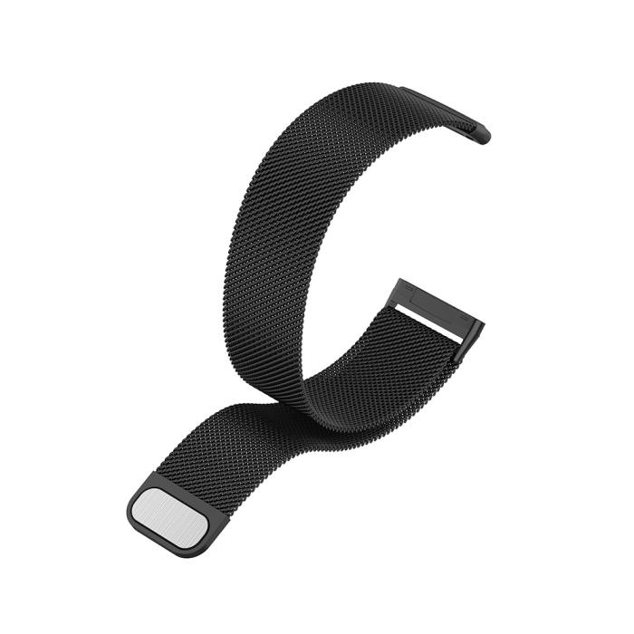 Bild 2, Milanese Loop Metall Armband Fitbit Versa 3/Fitbit Sense - Svart
