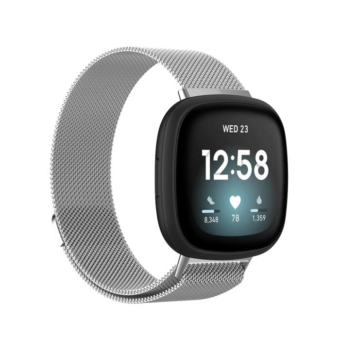 Bild 5, Milanese Loop Metall Armband Fitbit Versa 3/Fitbit Sense - Silver