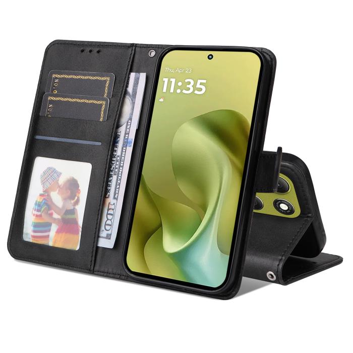 Bild 2, Motorola Moto G86 Power / G86 5G Fodral Läder Svart