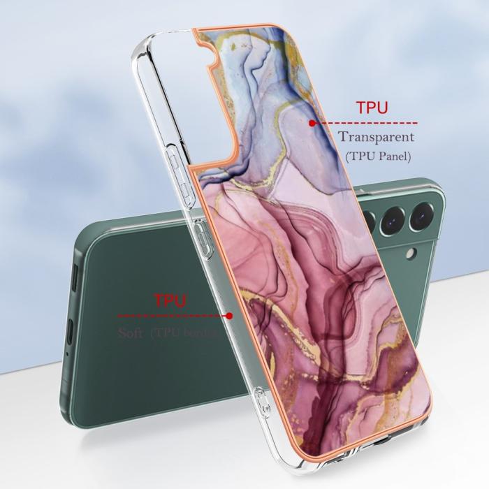 Bild 6, Samsung Galaxy S23 Plus Skal Marmor TPU Roséguld
