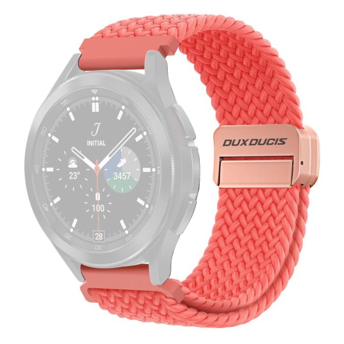 Bild 1, DUX DUCIS Klockarmband 22 mm Flätat Nylon Justerbart Rosa