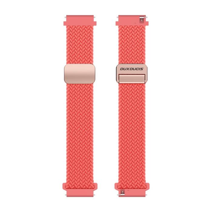 Bild 3, DUX DUCIS Klockarmband 22 mm Flätat Nylon Justerbart Rosa