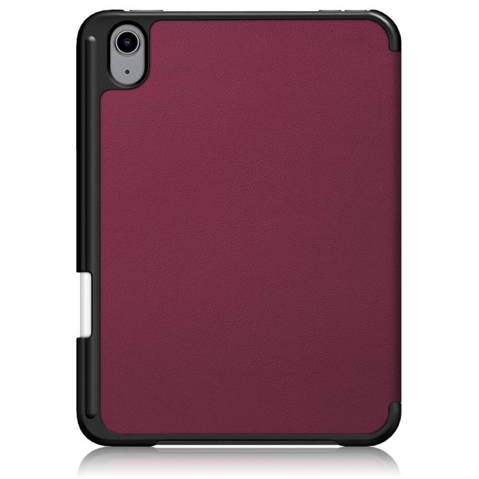 Bild 3, iPad Mini 2024/2021 Fodral Tri-Fold Med Pennhållare Vinröd