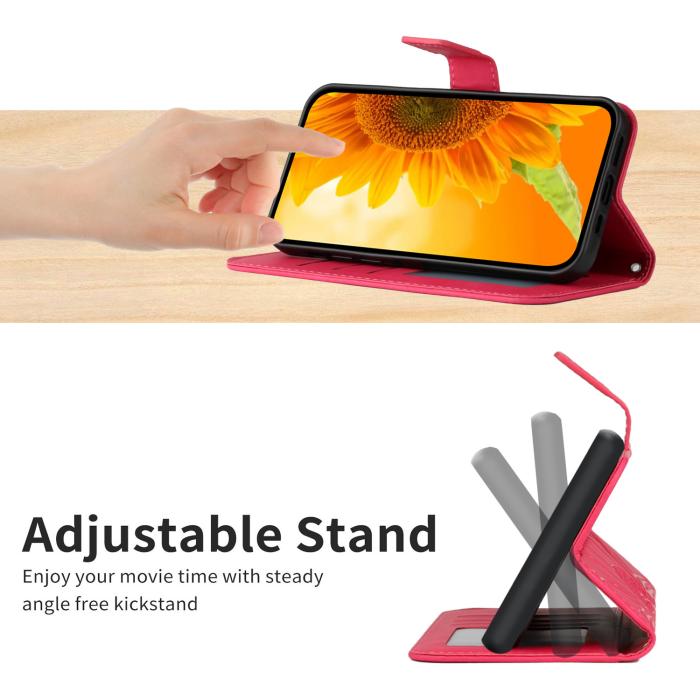 Bild 6, Samsung Galaxy A57 5G Fodral Solros Tryck Rosa