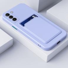 Samsung Galaxy S21 FE Skal Skin Touch Med Kortfack Lila