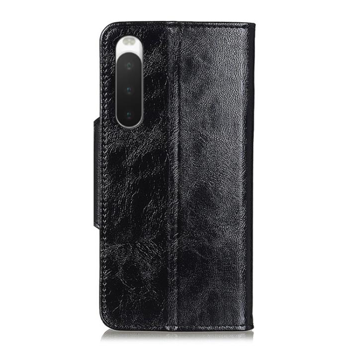 Bild 3, Sony Xperia 10 IV Fodral Flerkort Crazy Horse Svart