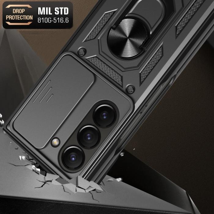 Bild 4, Galaxy Z Fold 6 Skal CamShield Hyrbid Ringskal Svart