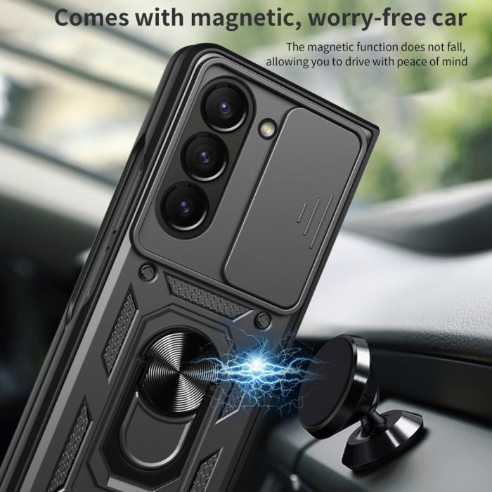 Bild 5, Galaxy Z Fold 6 Skal CamShield Hyrbid Ringskal Svart