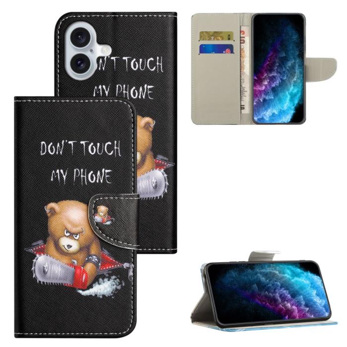 Bild 6, iPhone 16 Plus Fodral Med Tryck Dont Touch Bear