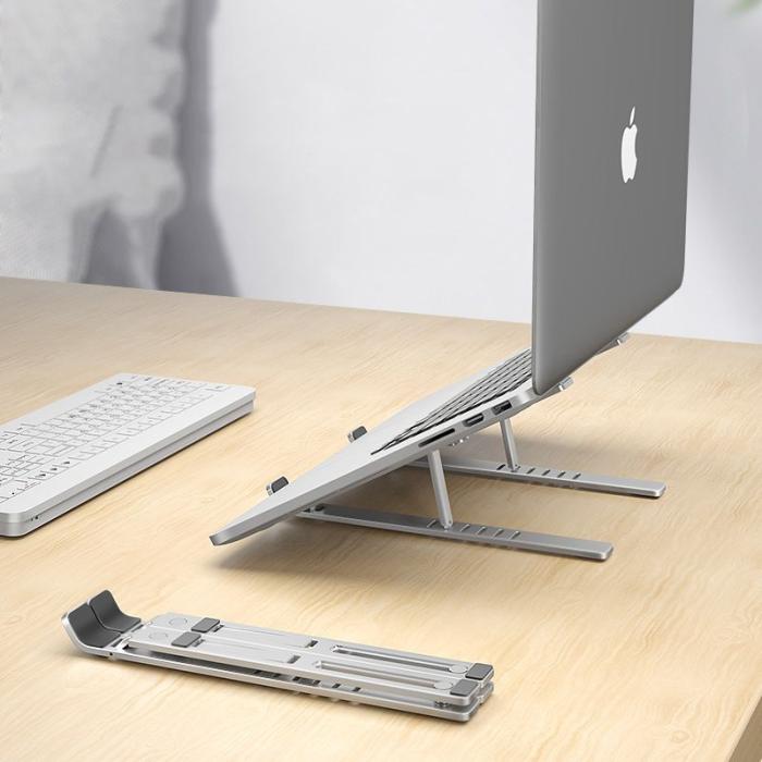Bild 5, Tech-Protect Alustand Laptop Ställ Justerbart Universal Mörk Grå