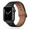 Tech-Protect Äkta Läder Armband Apple Watch 42/44/45/49 mm Svart