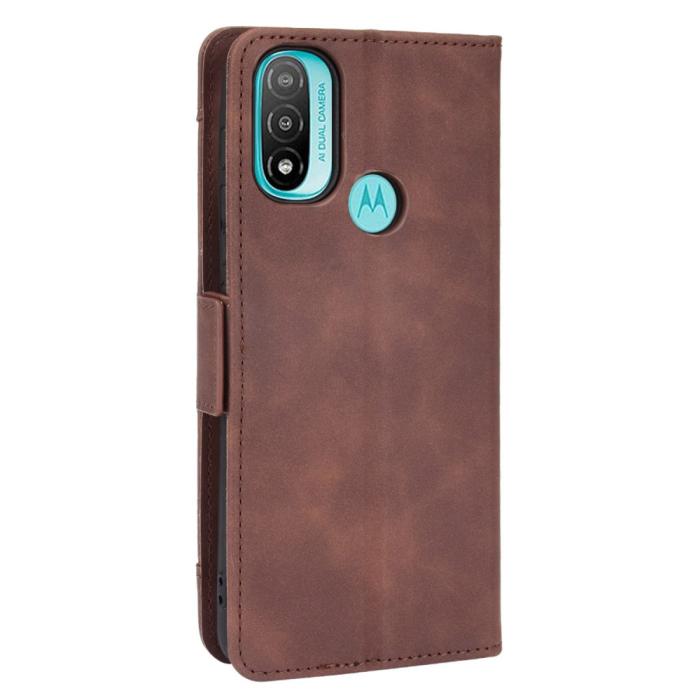 Bild 3, Motorola Moto E20 Fodral Med Avtagbart Kortfodral Brun