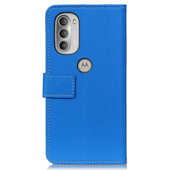 Bild 3, Motorola Moto G51 Fodral Läder Blå