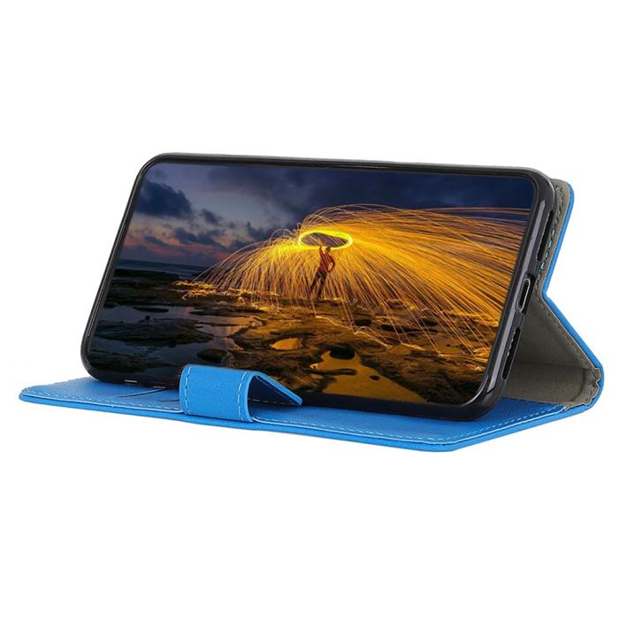 Bild 4, Motorola Moto G51 Fodral Läder Blå