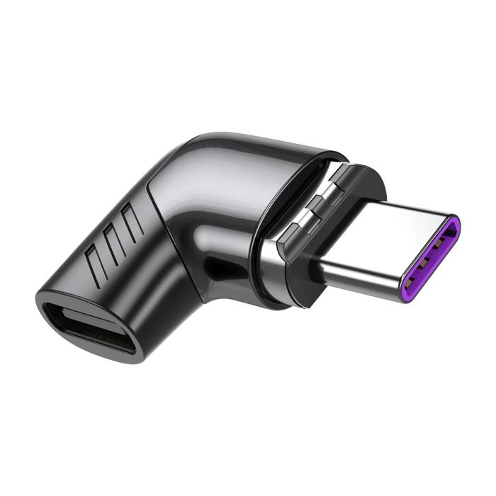 Bild 1, ESSAGER 100W 5A USB-C/USB-C Magnetisk Adapter Svart