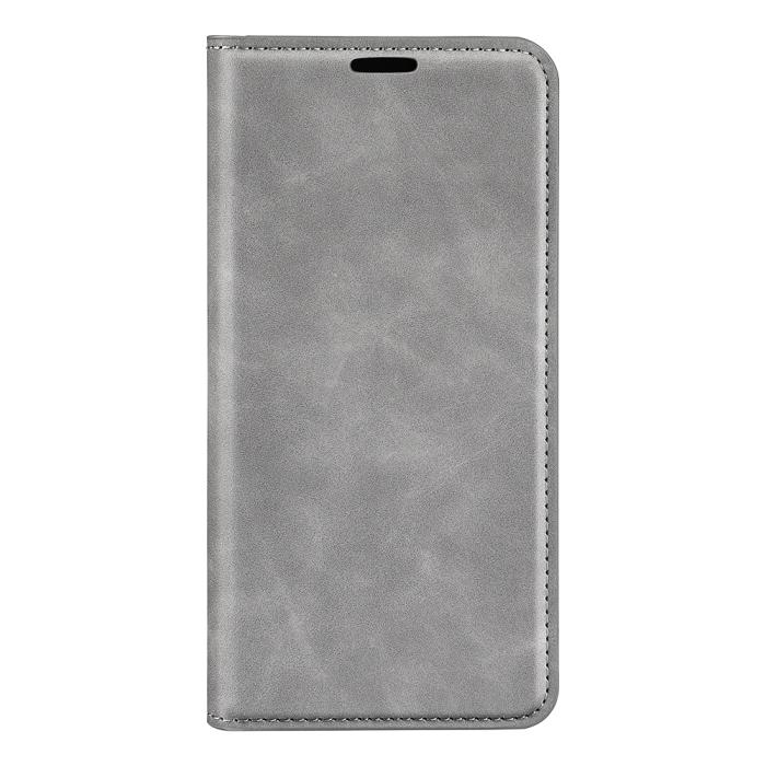 Bild 2, Xiaomi Redmi 15 Fodral Skin Touch Läder Grå