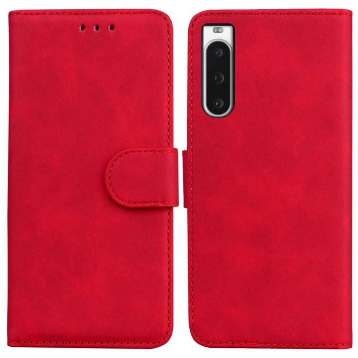 Bild 1, Sony Xperia 10 V Fodral Solid Läder Röd