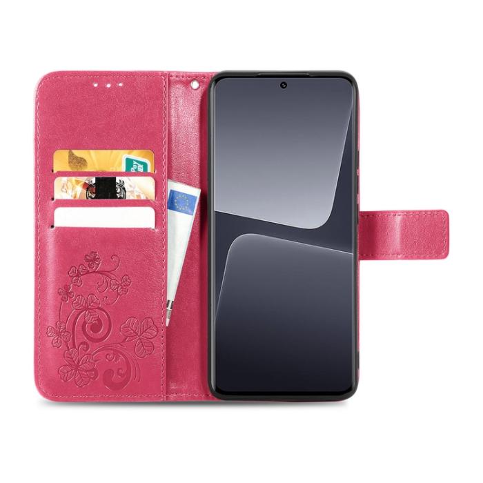 Bild 3, Xiaomi 13 Pro 5G Fodral Med Blommigt Tryck Rosa/Röd