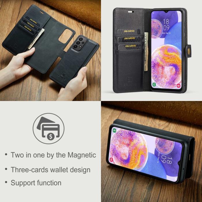 Bild 5, DG.MING Samsung Galaxy A23 5G 2in1 Magnet Fodral / Skal Svart