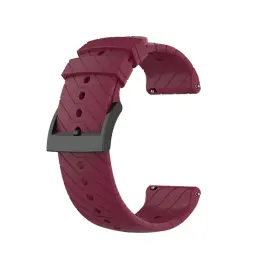 Suunto Silikon Armband Twill Textur (24mm) Vinröd