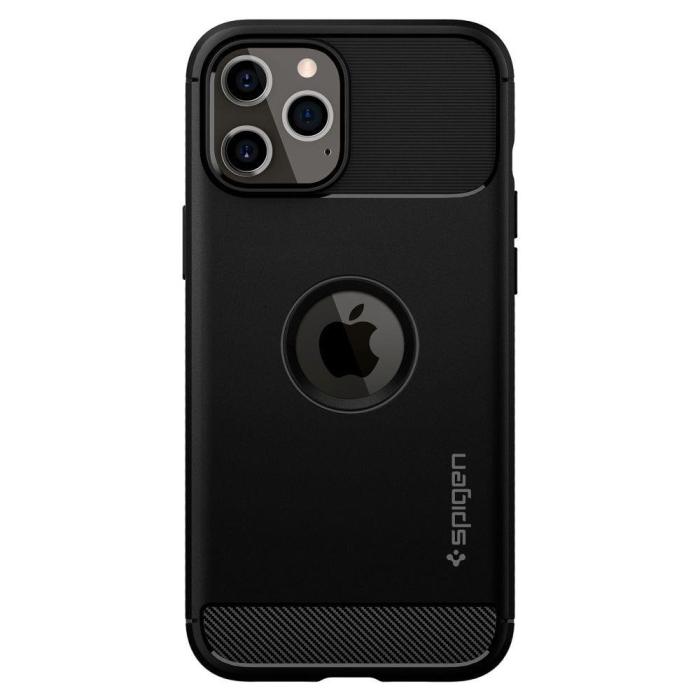 Bild 1, iPhone 12 Pro Max - Spigen Rugged Armor Skal - Matt Svart