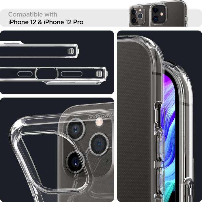 Bild 5, iPhone 12 / 12 Pro - Spigen Liquid Crystal Clear Skal