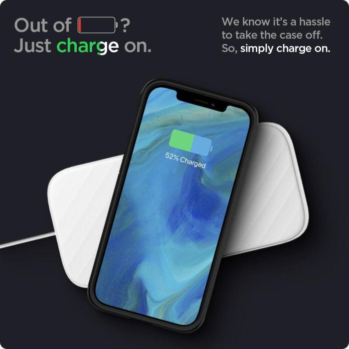 Bild 4, iPhone 12 / 12 Pro - Spigen Tough Armor Skal - Svart