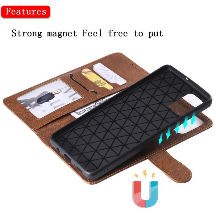 Bild 5, Samsung Galaxy A71 - 2in1 Magnet Skal / Plånboksfodral - Brun
