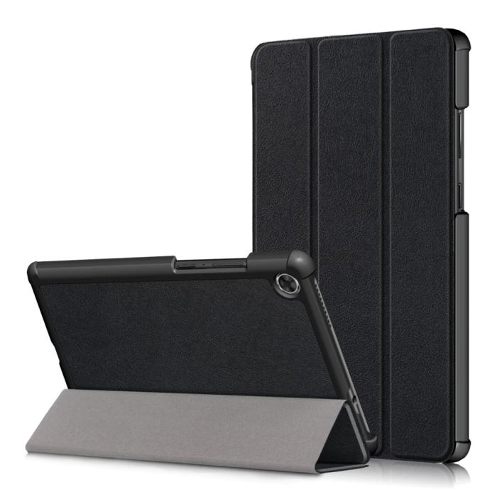 Bild 1, Lenovo Tab M8 2nd Gen (HD) Litchi Tri-Fold Fodral Svart