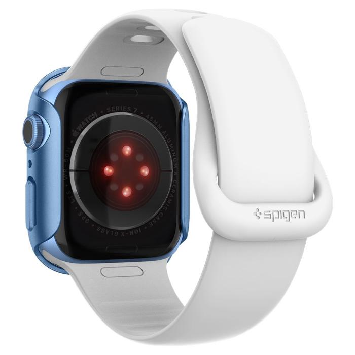 Bild 3, Spigen Apple Watch 7/8 45 mm Skal Thin Fit Blå