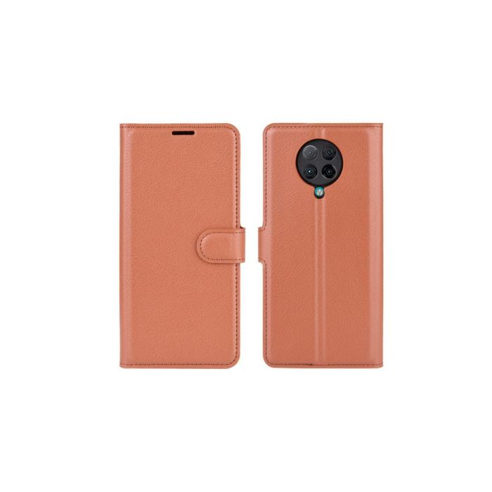 Bild 3, Xiaomi Poco F2 Pro - Litchi Plånboksfodral - Brun