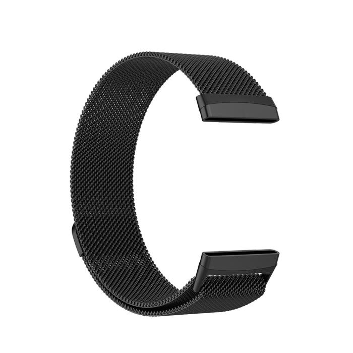 Bild 3, Milanese Loop Metall Armband Fitbit Versa 3/Fitbit Sense - Svart