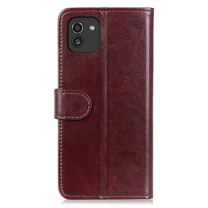 Bild 3, Samsung Galaxy A03 Fodral Crazy Horse Brun