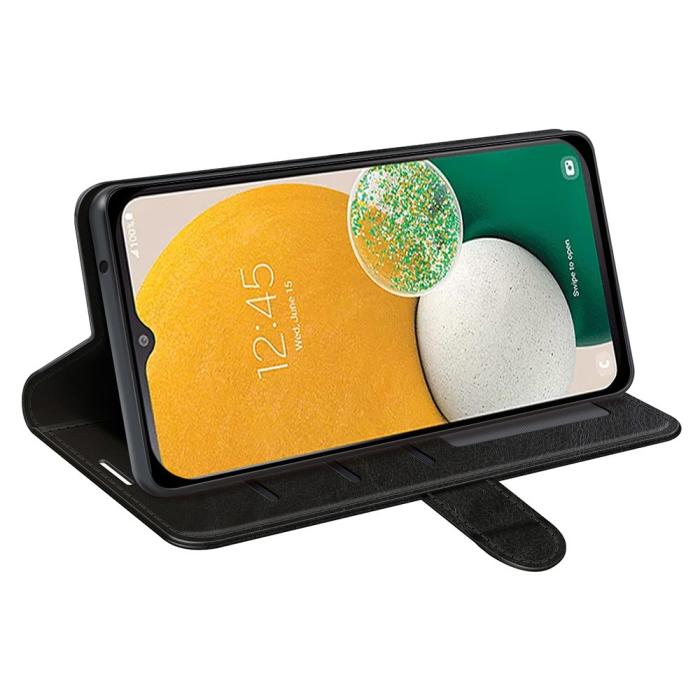 Bild 3, Samsung Galaxy A14 4G/5G Fodral Crazy Horse Läder Svart